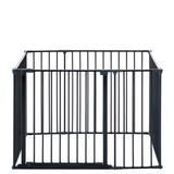 DogSpace Max Multi Expandable Dog Pen Rectangle With Gate, Black (70x102cm)