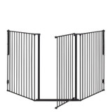 DogSpace Rocky L Extra Tall Multi Expandable Pet Gate, Black (90-221cm)