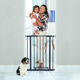 Dreambaby Ava Slimline Gate 76cm Tall - Charcoal - (Fits Gaps 61cm - 68cm) Live 