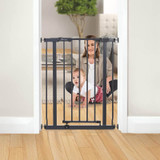 Dreambaby Ava Slimline Gate 76cm Tall - Charcoal - (Fits Gaps 61cm - 68cm) Live 2