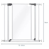 Dreambaby Peek-A-Boo Clear-View Low-Step Gate - Fits Gaps 75cm-81cm