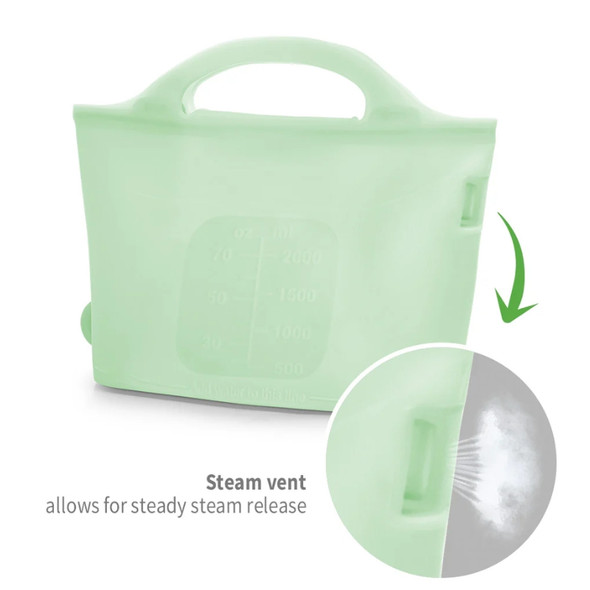 Haakaa Multipurpose Steamer & Steriliser Bag - Lime - 1pc - 2000ml
