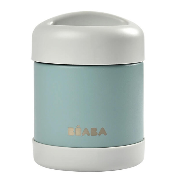 Beaba Stainless steel storage pot 300ml - Light Mist/Eucalyptus Green