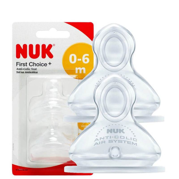 NUK Silicone Bottle Teat 0-6 Months