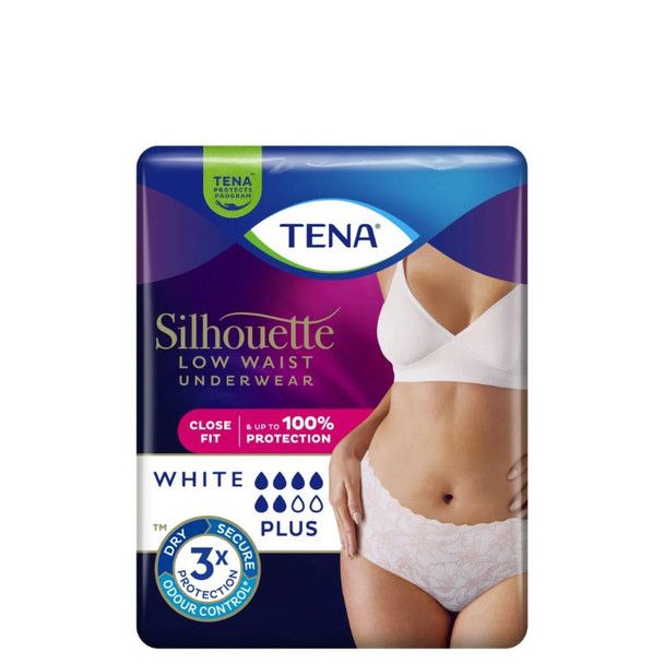 TENA Silhouette Incontinence Pants White Medium 12 Pack