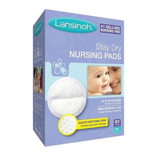 Lansinoh Breast Pads 60 Disposable Nursing *New Blue Lock Feature* - Best  price