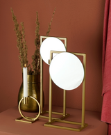 Two Table Top Mirrors (Gold)