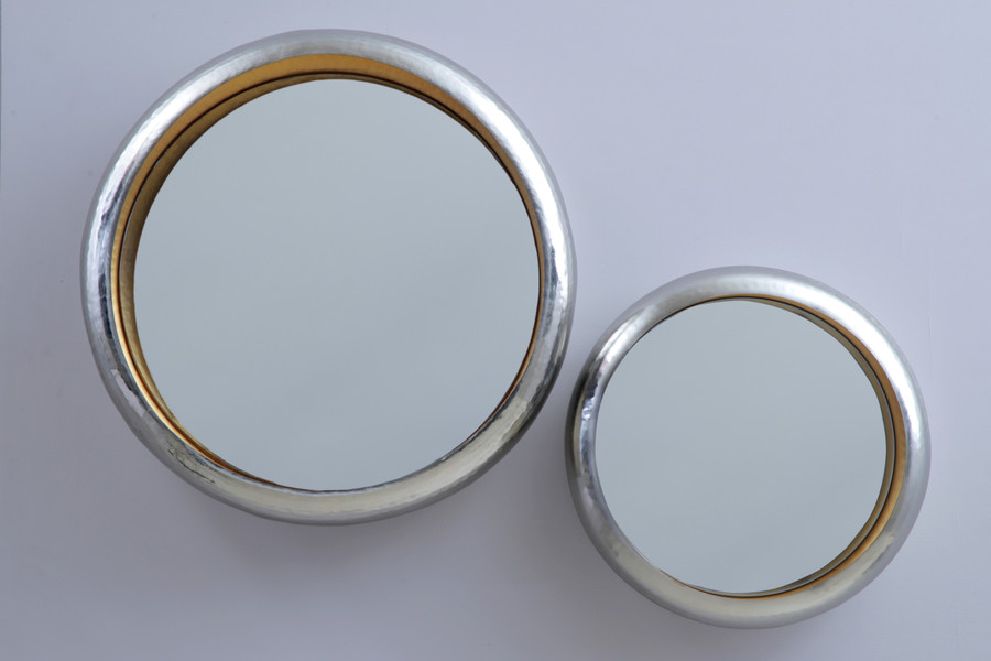 Round Nested Mirrors - Set Of 2