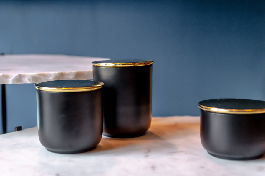 Metal Jars - Set of 3 (Black)