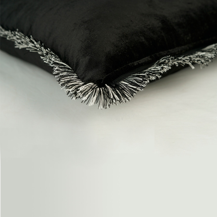 Two Small - Lush Pillow Covers (Black)