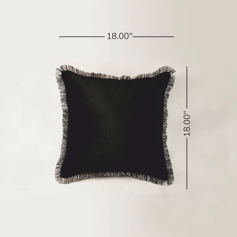 Two Small - Lush Pillow Covers (Black)