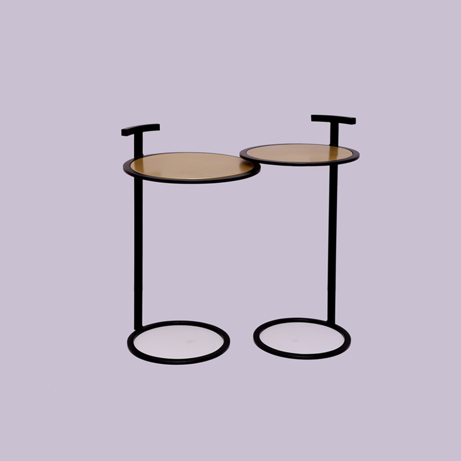 Two C-Tables (Gold & Black)