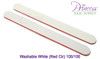 Princess Nail Files - Washable White/Red Pack/50pcs - Grit Options