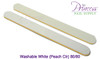 Princess Nail Files - 50 per pack - Washable White/Peach - Grit: 80/80