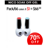Nico Gel Prepacked/ 66 Colors x $1 (Final Sale)