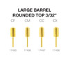 PND/Cre8tion Carbide Bit - Large Round Top 3/32" (Gold)