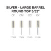 PND/Cre8tion Carbide Bit - Large Round Top 3/32" (Silver)