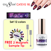 Cre8tion Mystical Cat Eye 9D Gel - Complete Set - 12Colors (#01 - #12) GET FREE 2 MAGNETS+ SAMPLE TIP