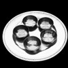 Mademoiselle  Plate + 5 cup holder - Silver