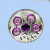 Mademoiselle Clear Plate + 4 cup holder - Lavender