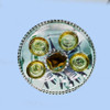 Mademoiselle Clear Plate + 4 cup holder - Orange