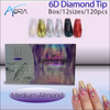 Aora 6D Diamond Tip box/12sizes/120pcs - Medium Almond
