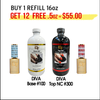 Diva Refill 16oz. Buy 1 Refill Get 12 Free .5oz (same style). Options