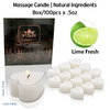 PND Massage Candle Natural Ingredients Case/100pc Lime Fresh