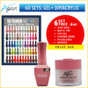 Aora 2in1 Set: Gel + Dip|Acrylic #01 - #60 = 60 colors x $18.75, Free Gifts