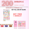 Honey Secret  Dip|Dap #1 - #200 colors = 200 colors. Free 1 booklet