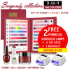 3in1 SNS Pro Burgundy Combo Set #001 - #144 = 144 colors, Free Gifts Value $430