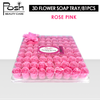 Posh Flower Soap Tray/81pcs - Rose Pink
