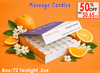 L'Fem Massage Candle Tealight .5oz. Box/72pcs - Orange Citrus