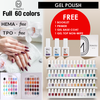 Mahni - Hema-TPO-Free Gel - 60 colors x $5 Free 1 of Primer, Base, Top Non-Wipe + 1 Booklet
