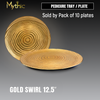 Mythic Pedicure Tray / Plates - #1 Gold Swirl - Prepacked/10pcs x $5