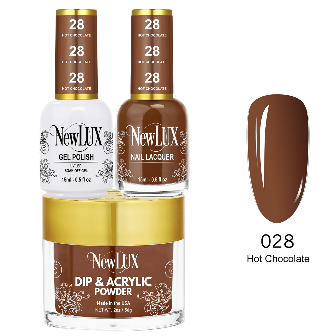 NewLux Combo - #28 Hot Chocolate | Princess Nail Supply