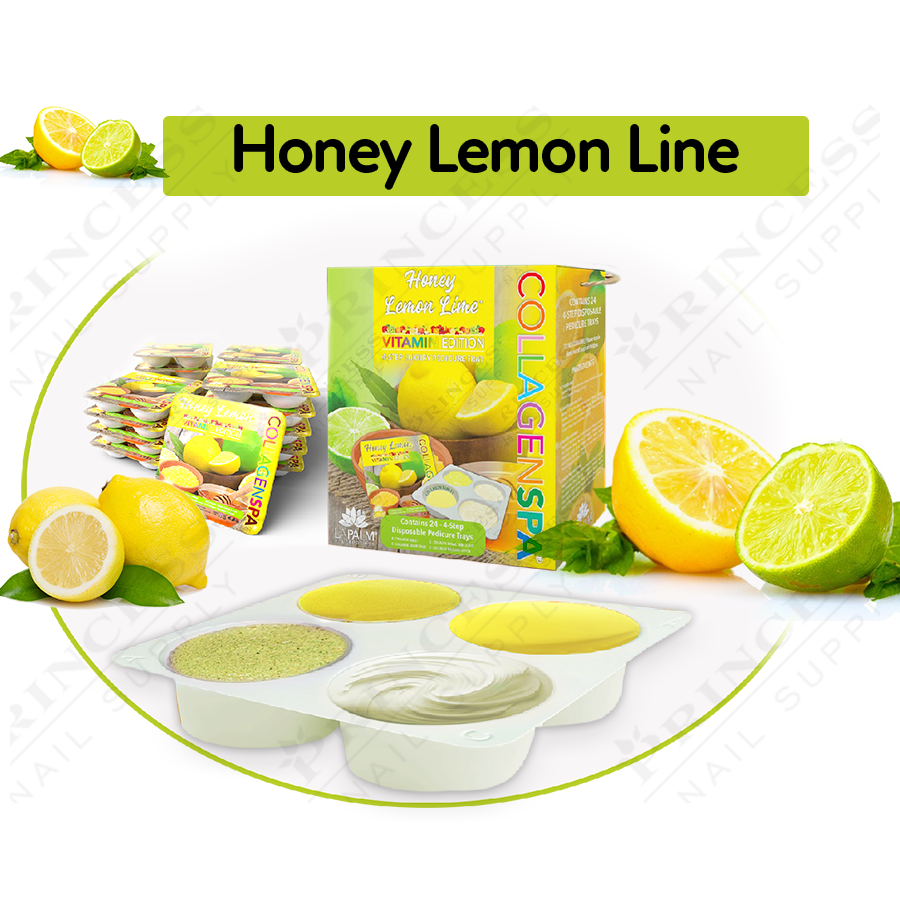 LP Collagen Spa 4 Step Pedi Tray Box/24 tray - Lemon