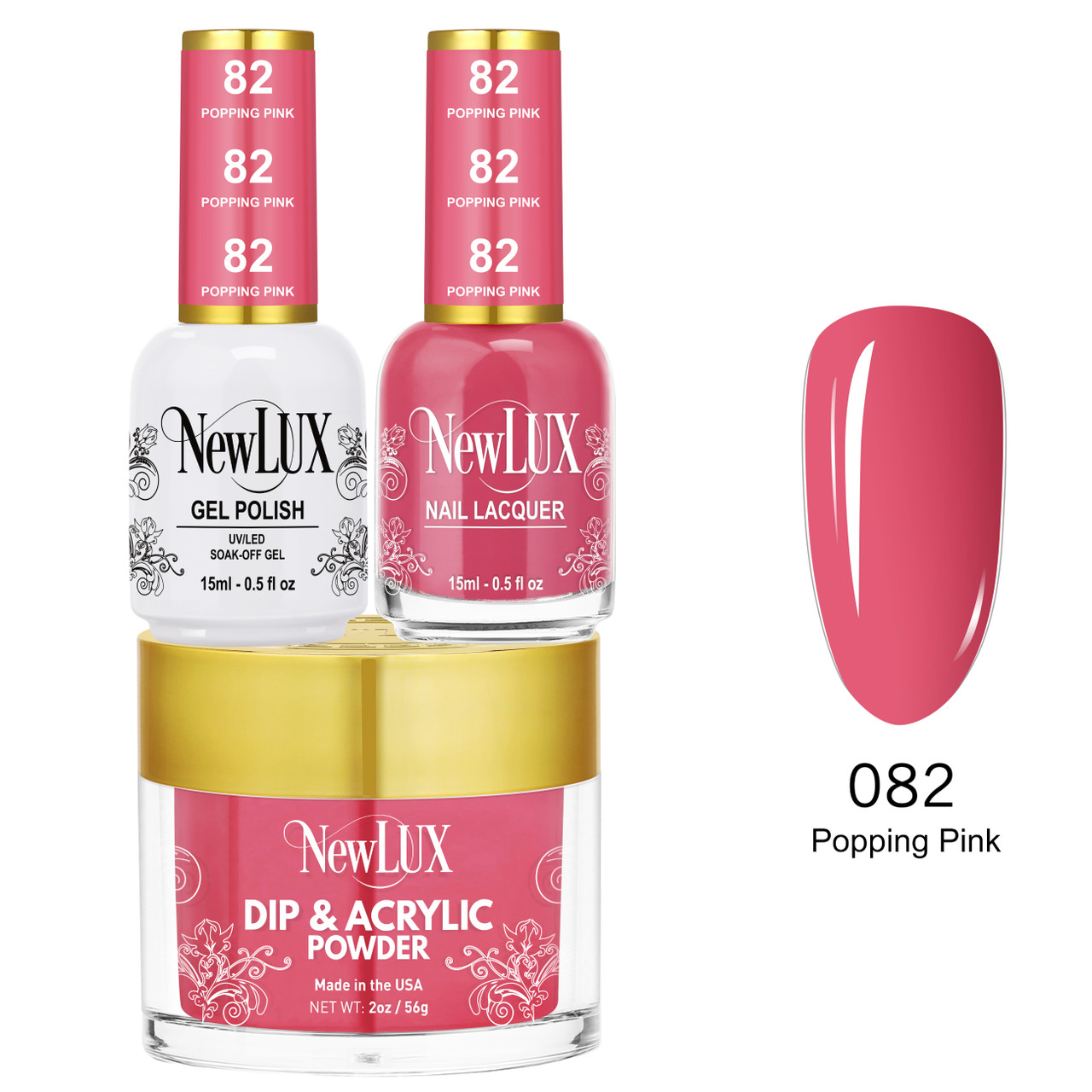 NewLux Combo -#82 Popping Pink | Princess Nail Supply