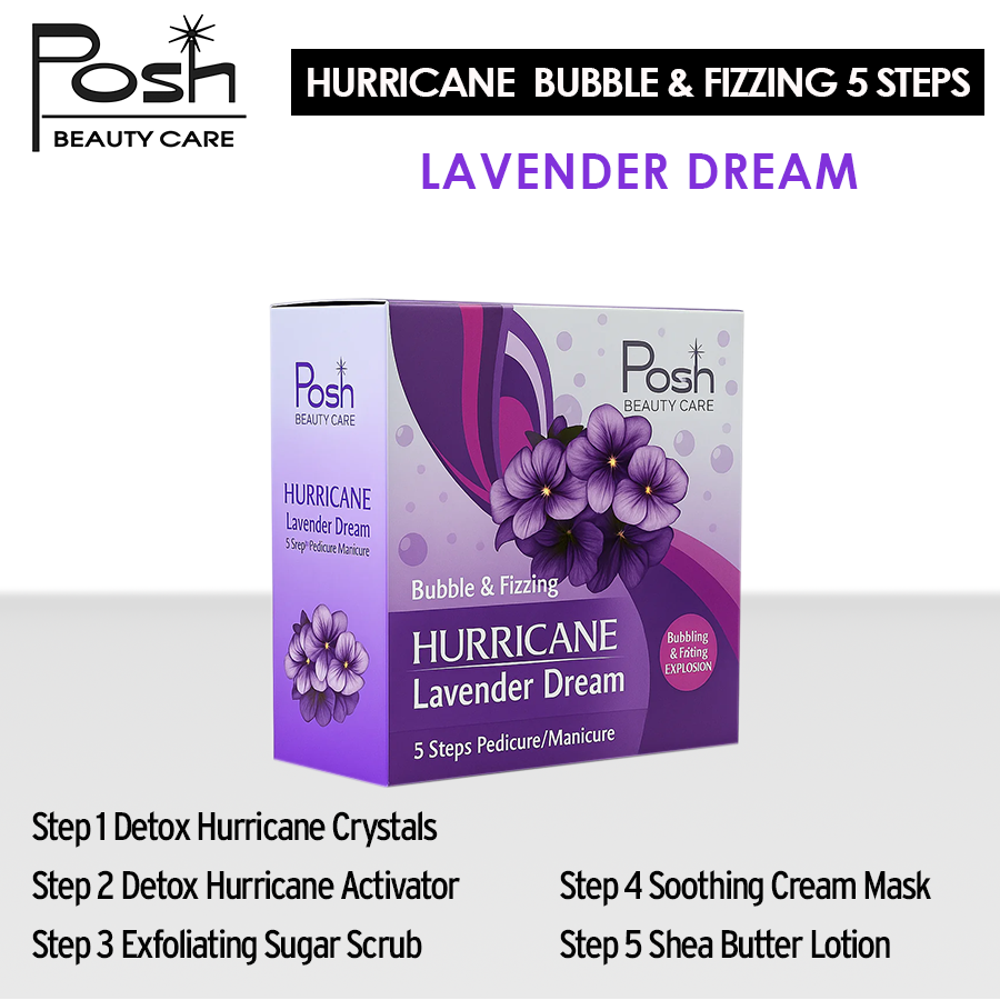 Posh Hurricane 5 Steps. Case/36 kits x $2.50 - Lavender Dream