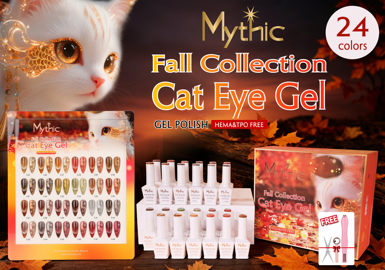 Mythic Gel Kit 9D Cat Eye Fall Collection - 24 colors x $10. Free