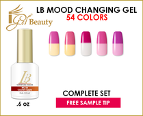 LB Mood Gel Color .6 oz - Complete Set - 54 Colors (#MC01-#MC54) GET FREE SAMPLE TIP