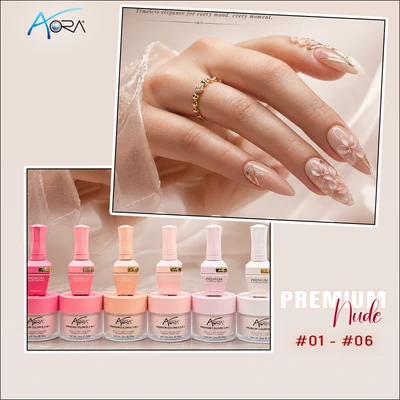 Aora Kit/6pcs - Sheer Perfection Nude Gel #01- #06 = 6 Colors