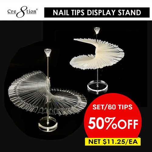 60 Colors Nail Tips Spiral Display Stand