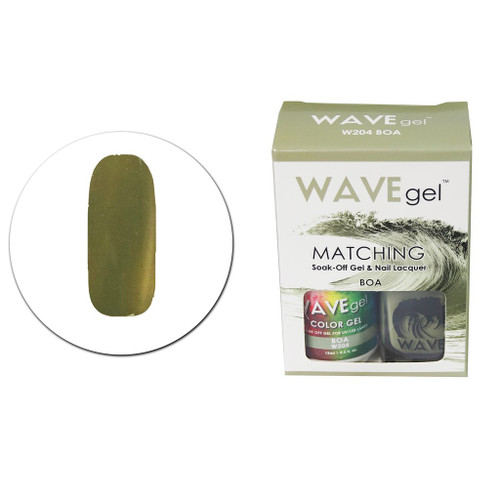 WaveGel Matching S/O Gel & Nail Lacquer - W204 Boa .5oz