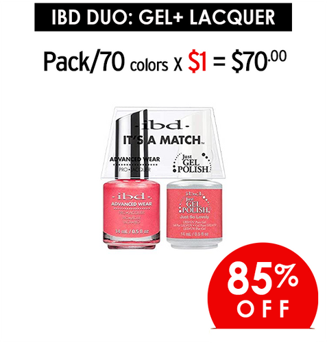 JustGel Duo (It's a Match) Prepacked/ 70 Colors x $1 (Final Sale)