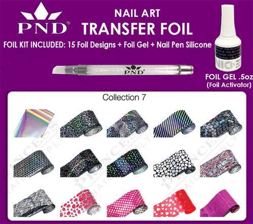 Designer Logo Nail Art Transfer Foil Set