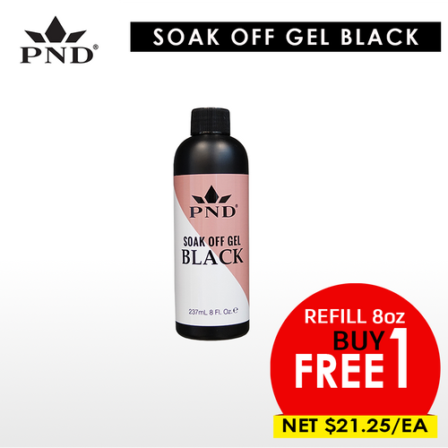 PND Soak Off Gel Black 8oz