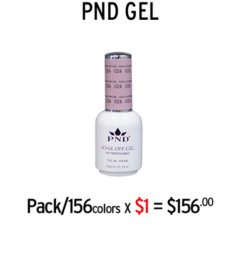PND GEL Prepacked/ 156 colors x $1 (Clearance, No Sample Tip)