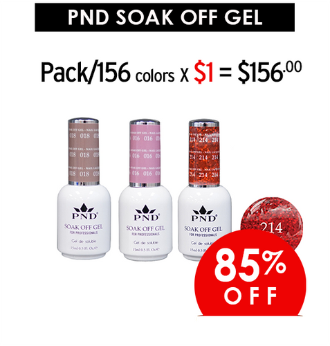 PND GEL Prepacked/ 156 colors x $1 (Final Sale, No Sample Tip)