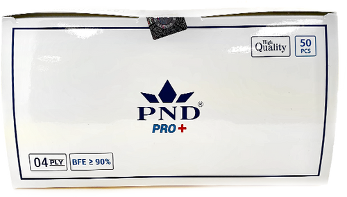 Disposable PND 4 Ply Face Mask Level 1(90%) Pre-Packed 50 boxes/50pc (Net $9.00/box)